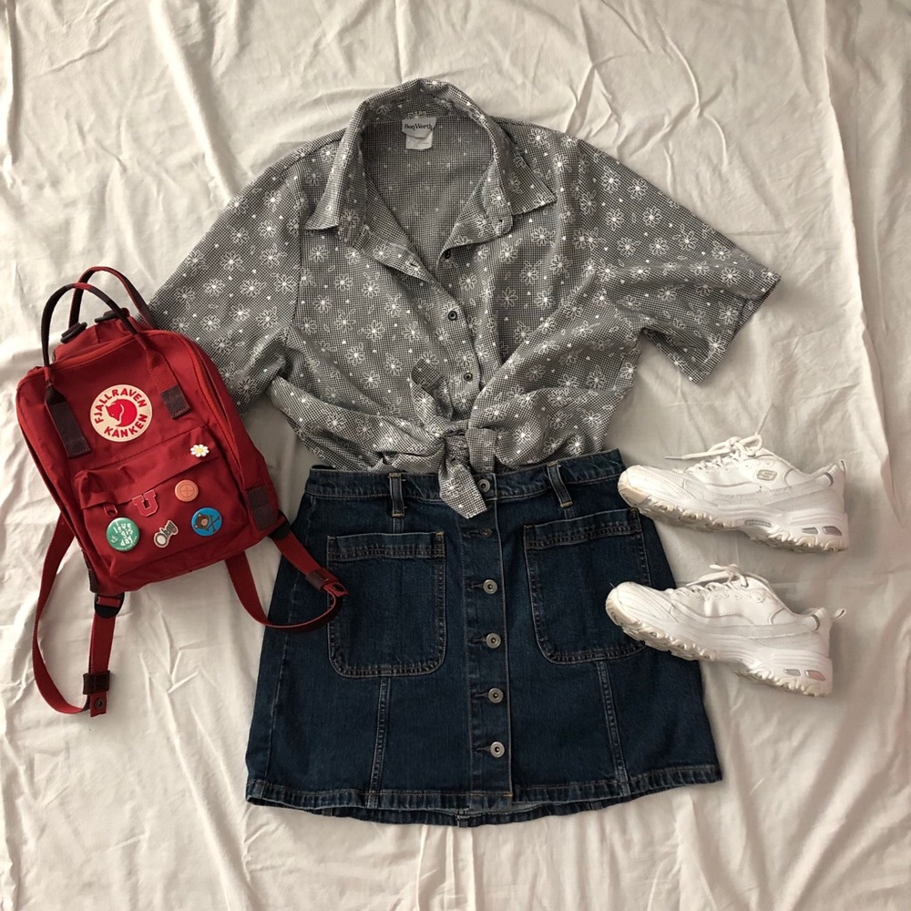 Vintage Gingham Button Down Shirt